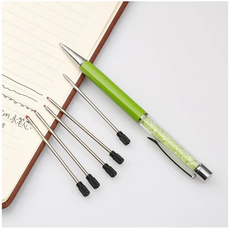 5/10/20/50 PCS 7cm Length Metal Pen Refill for Crystal Diamond Ballpoint Pen Cartridge Core Stationery Office School Supplies