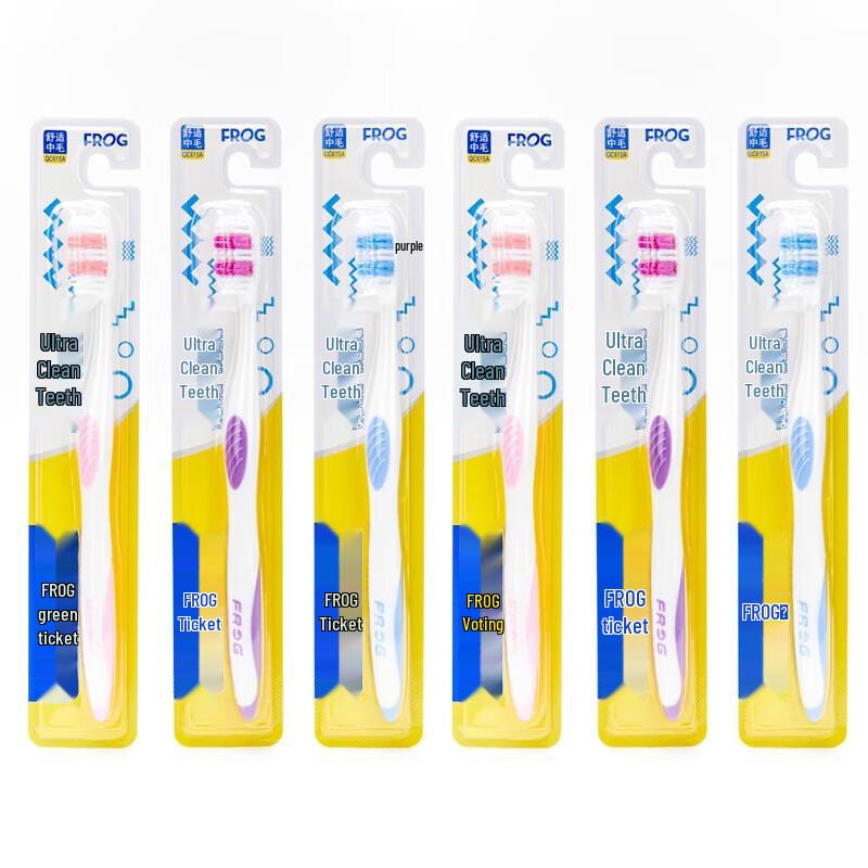 

Adult Medium Bristle Toothbrushes, 6-Pack