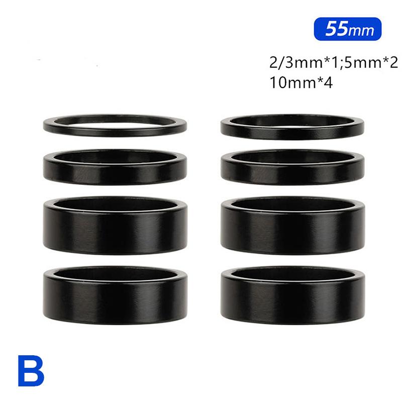 Aluminum Spacer 1-1/8" 28.6Mm Bicycle Front Fork Standpipe Headset Stem Alloy Washer Multi-Size Height Handlebar Rise-Up Adjust
