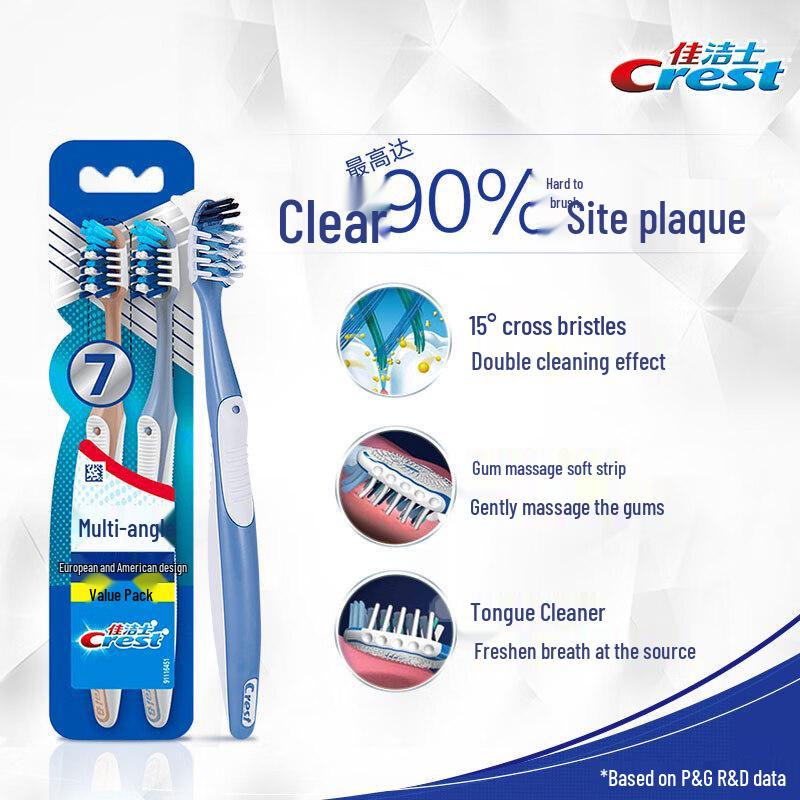 Crest Complete 7-Benefit Soft Toothbrush with Tongue Cleaner