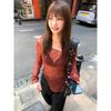 KOSY  Sexy Lace Tshirts Women Long Sleeve See Through Irregual Vintage Tops Streetwear Fairycore Splits Y2k Tee Tops