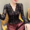 Elegant Black Lace V-Neck Slimming Top