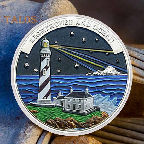 Lighthouse Ocean Coin Metal Collectible Coin Inspiring Long Voyage Travel Souvenir Coin for Self Collection Commemoration