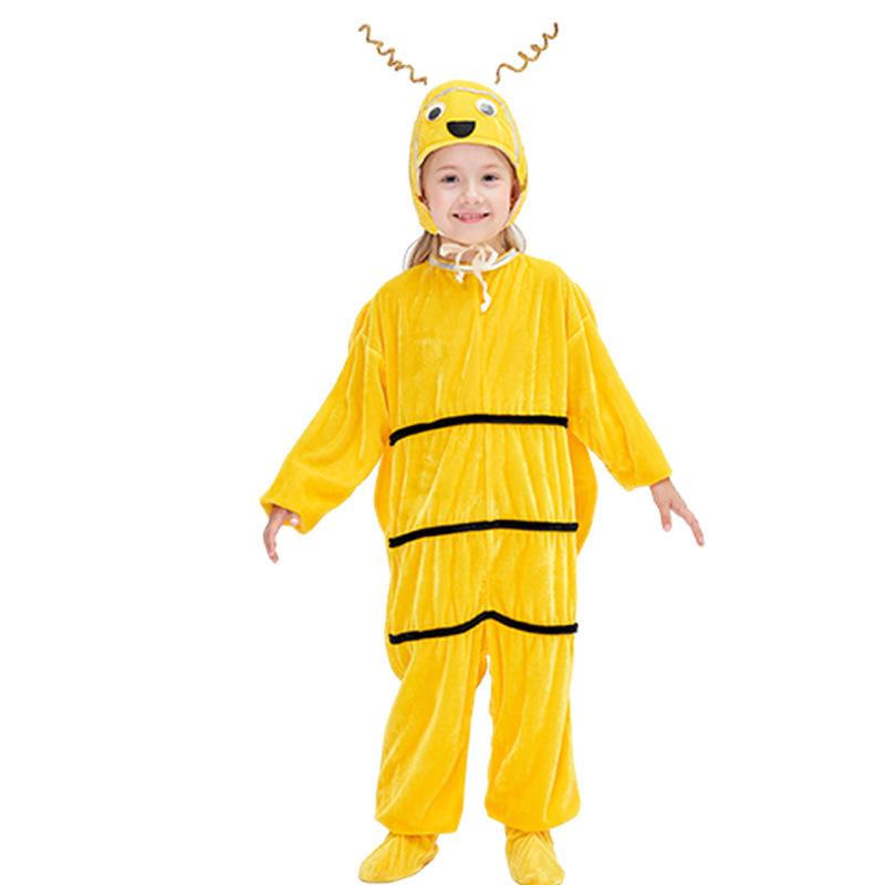 Bee Children Cosplay Jumpsuit Tight Animals Halloween Party Stage Outfit Perform