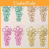 Retro Metal Floral Earrings With Butterfly Bow Design For Women