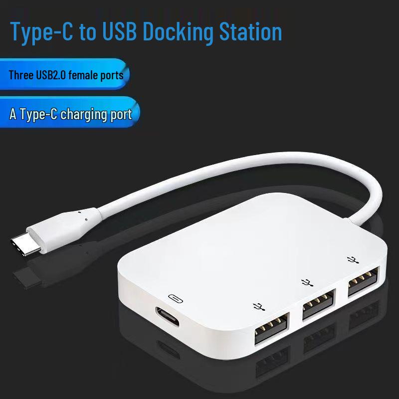 5-in-1 Multifunktionaler USB zu Type-C OTG Adapter mit Dockingstation, U-Disk-Unterstützung, Kopfhöreranschluss und Ladefunktion