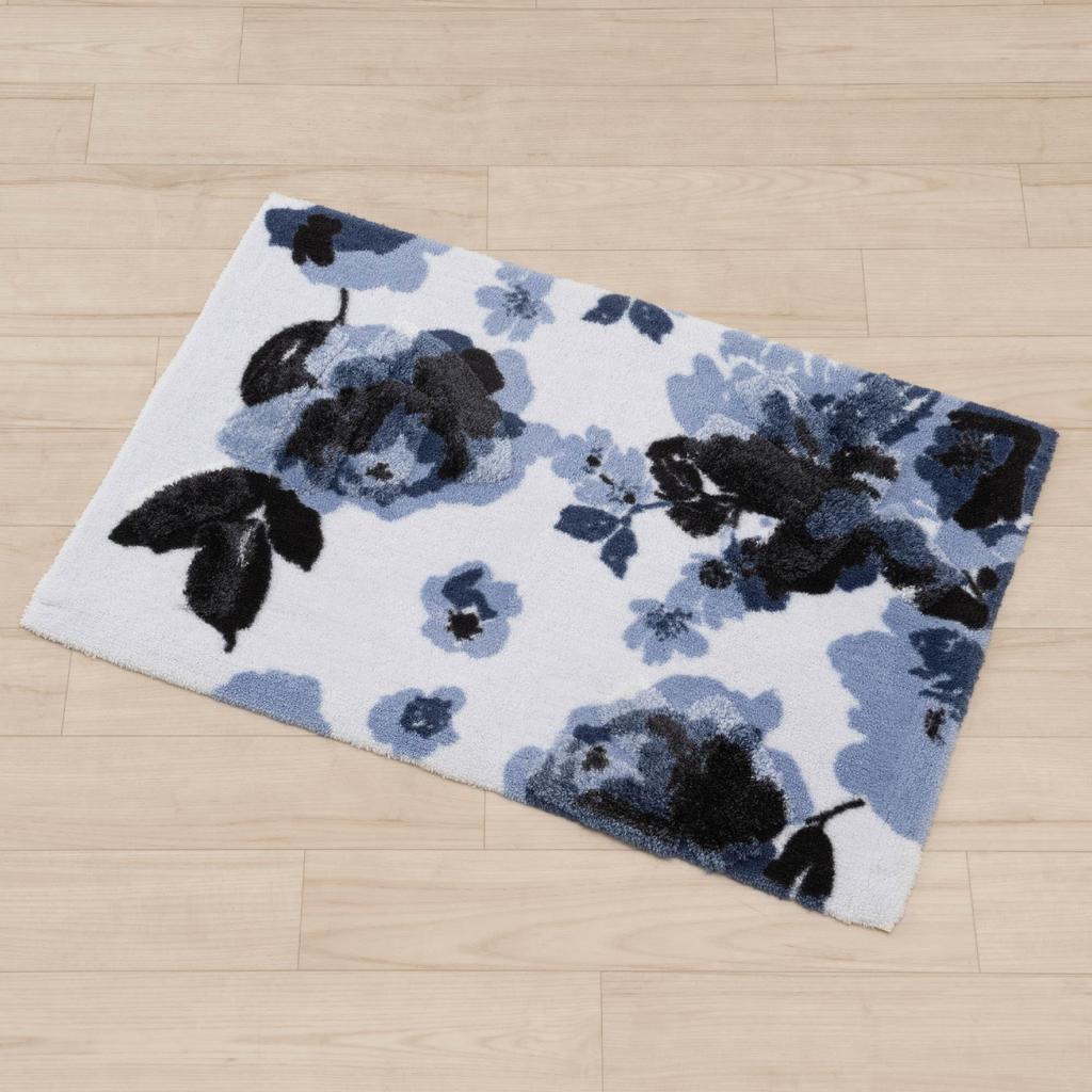 Senko Rug Interior 60 X 90 Navy Made In Product Number 31512 M+home "Kuka" Mat, Approx. Cm, Blue, Japan,