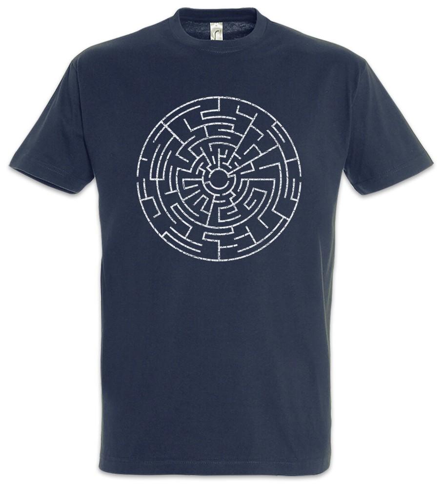 Circle Maze VI T-Shirt Labyrinth Mystic Hypnosis Hypnotize Spiral Symbol Sign