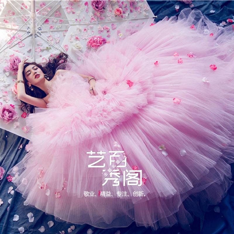 

Свадебное фото название одежда красивый розовый свет свадебное платье красочное платье пара Мори 2025 XXXL