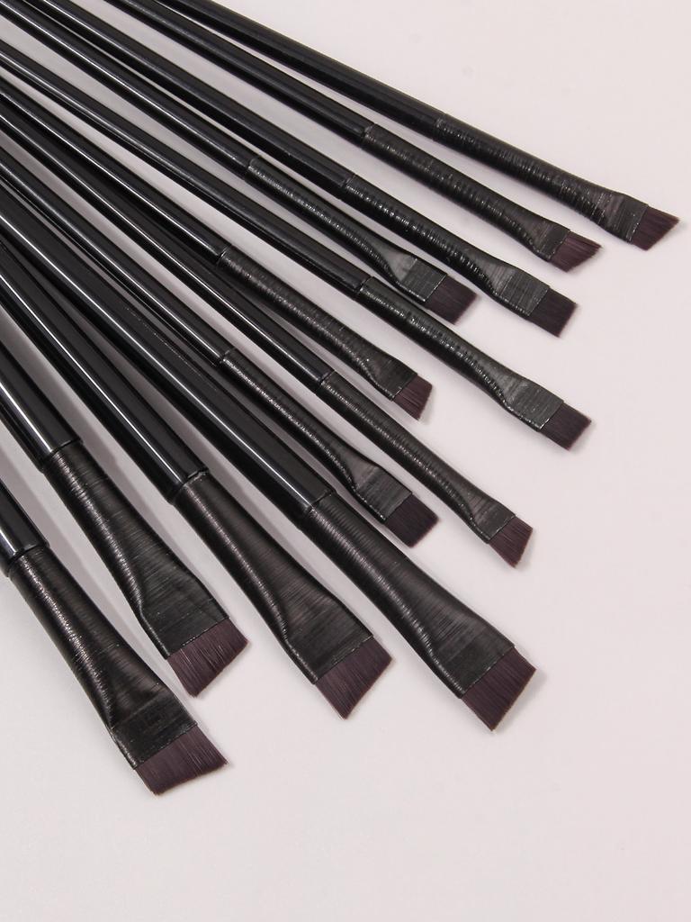 12PCS Scythe eyeliner brush Eyeshadow blade brush Detail brush bevel eyebrow brush eyelid down to lying silkworm brush