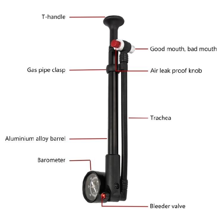 High Pressure 300psi Bike Air Pumps with Gauge Portable Bicycles Shock Pumps Bike Suspension Pumps Shock Absorbers