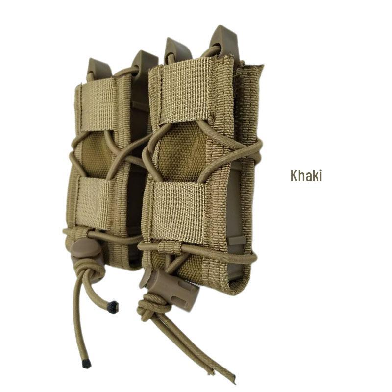 Tactical MOLLE-Compatible Double Magazine Pouch - Durable Nylon