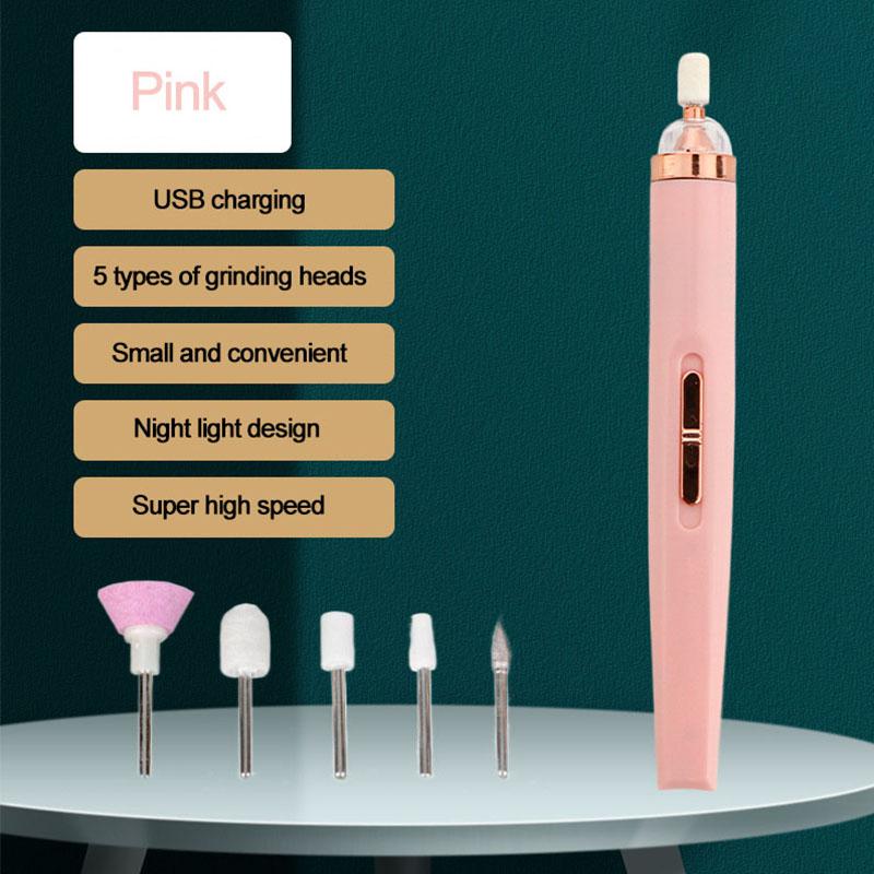 

Professional Electric Nail Sander Grinding Machine Manicure Nail Stylist Supplies Nail Grinder Accessories Nail Care Set розовый