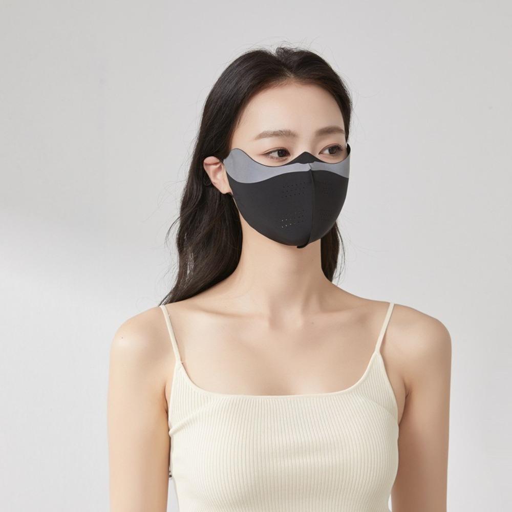 Washable Ice Silk Mask Anti-UV Anti-sun Mask New Sunscreen Mask  Outdoor Sports