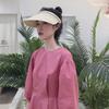 Large Brim Lafite Straw Visor Cap Adjustable Summer Sun Cap Seaside Hollow Hat  Beach