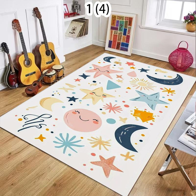 1 Soft Non Slip Floor Mat with Cute and Playful Patterns Suitable for Childrens Living Rooms Iving Rooms and Bedrooms As Carpets