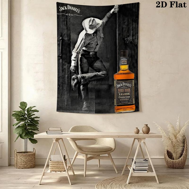 Jack Daniel'S Old No Brand Tennessee Sour Mash Whiskey Jack Daniel Distillery Lynchburg Tenn Usa Tapestry Background Cloth Wallmounted
