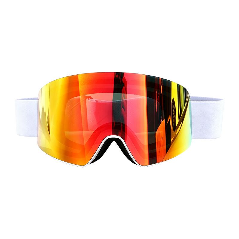 Double-layer anti-fog ski goggles, essential for skiing, offering wind and sand protection, UV protection, and snow blindness prevention, suitable