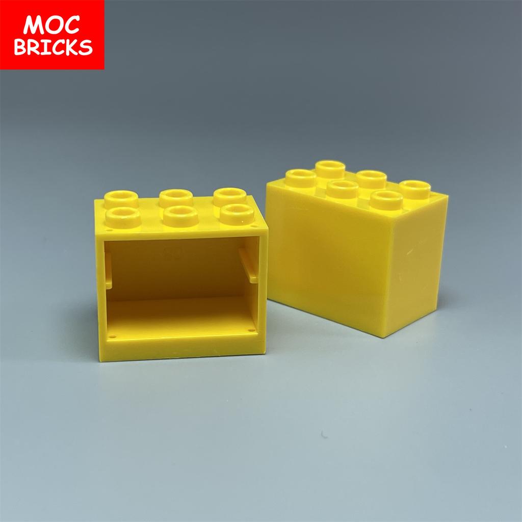 MOC Blocks Box Cupboard Container 2x3x2 Cabinets Assembles Particles 4532 4533 City House Construction Bricks Parts