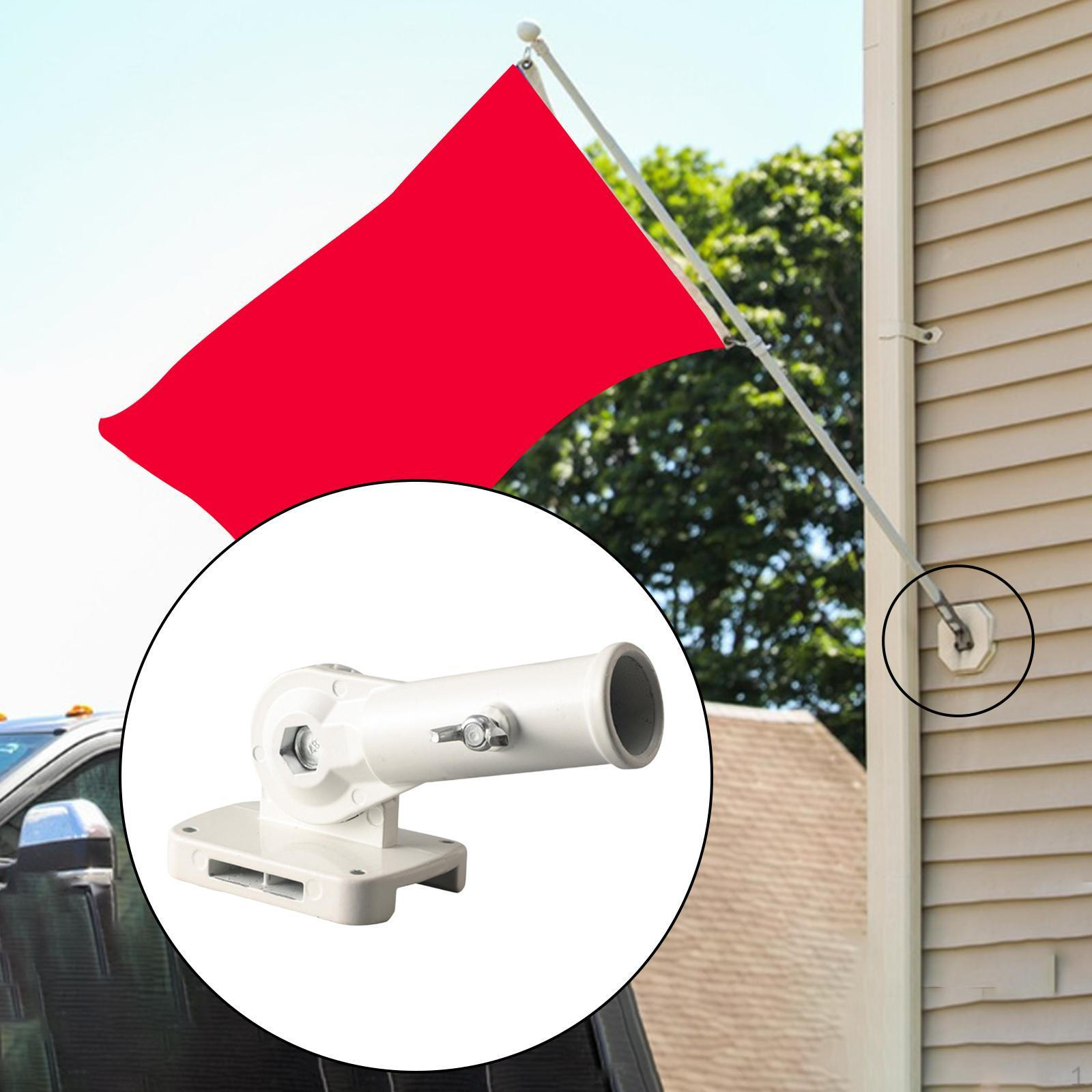 

Кронштейн для флагштока для надежного крепления к стене белый