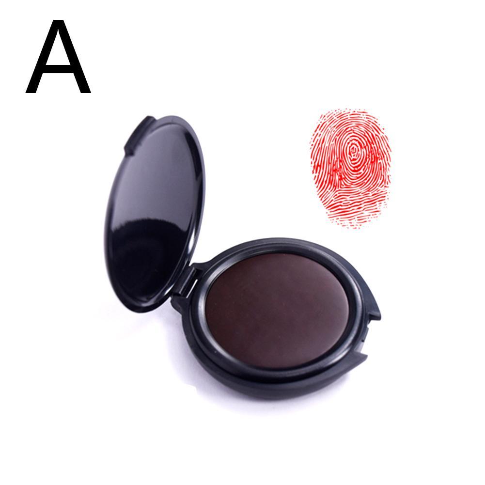 1pcs Fingerprint Stamp Pad Thumbprint Ink Pad For Notary Supplies Cards Security Fingerprint ID X8M7