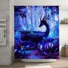 Magical Dragon Shower Curtain Vivid Galaxy Print for Bathroom Decor Modern Artistic Blue Purple Waterfall Bathtub Drape Cover Se