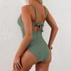 Women Swimsuit Tummy Control Ruched Tank Onepiece Bathing Suit Adjustable Straps Floral Print Swimwear