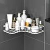 Corner Shower Caddy, Bathroom, Kitchen, Laundry Room, Organisers and Storage, Rustproof Metal, Wall-Mounted, Shower Organiser