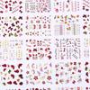 30Pcs/set Nail Stickers Pink Cute Cartoon Flower Personality Trend 3D Nail Stickers Children Animal Nails Decal Nail Decoration