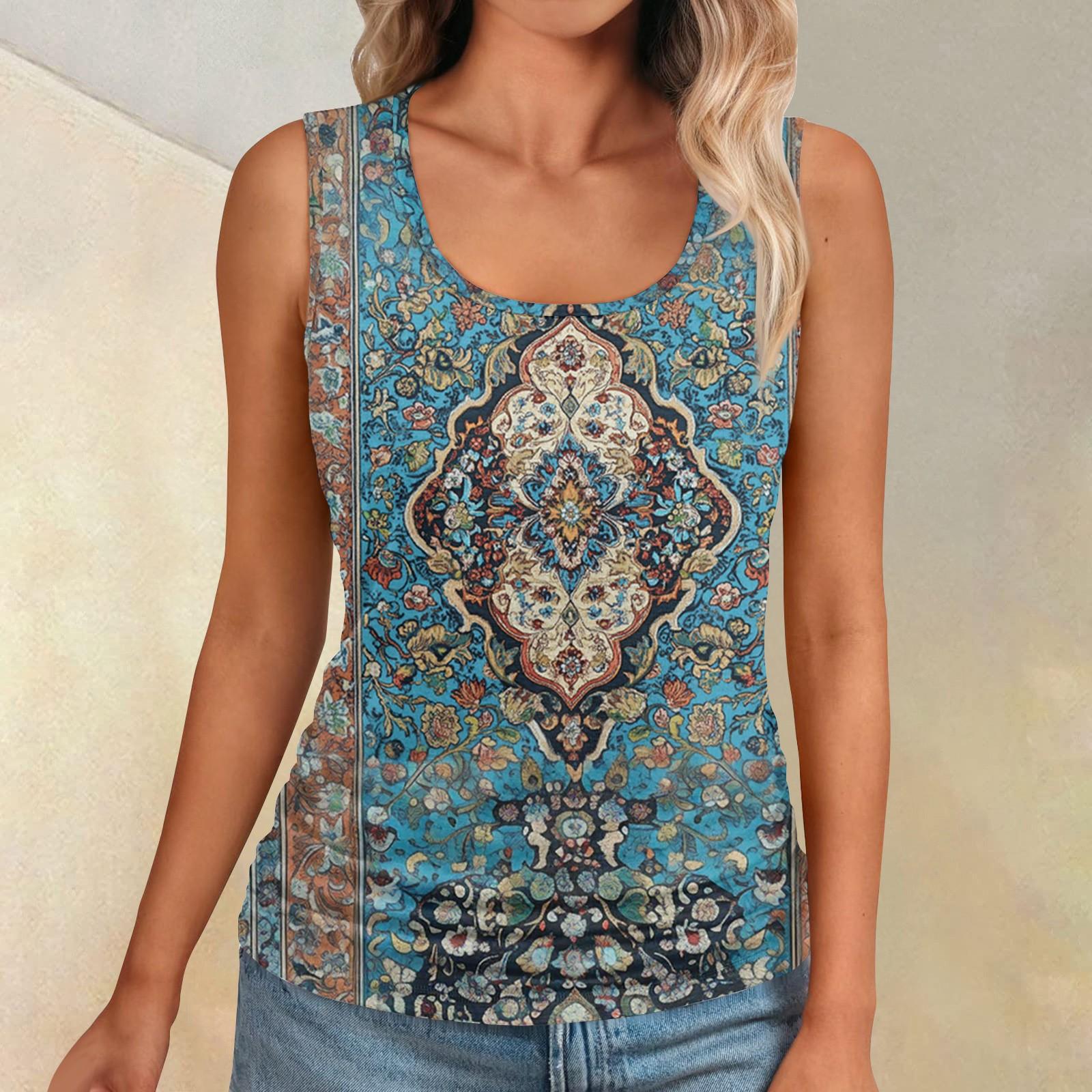 

Женская мода повседневная футболка без рукавов с узким поясом и принтом в стиле ретро XL