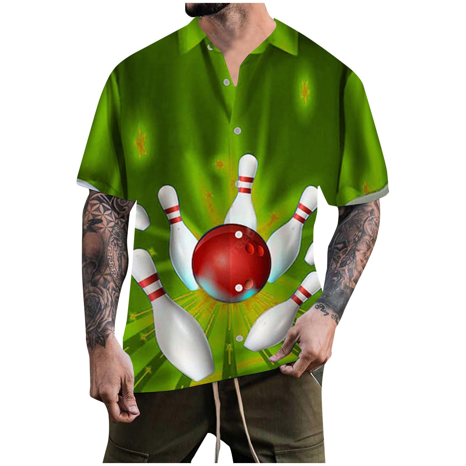 

Рубашка с коротким рукавом, мужская повседневная рубашка с коротким рукавом, свободная рубашка с карманом XL зелёный