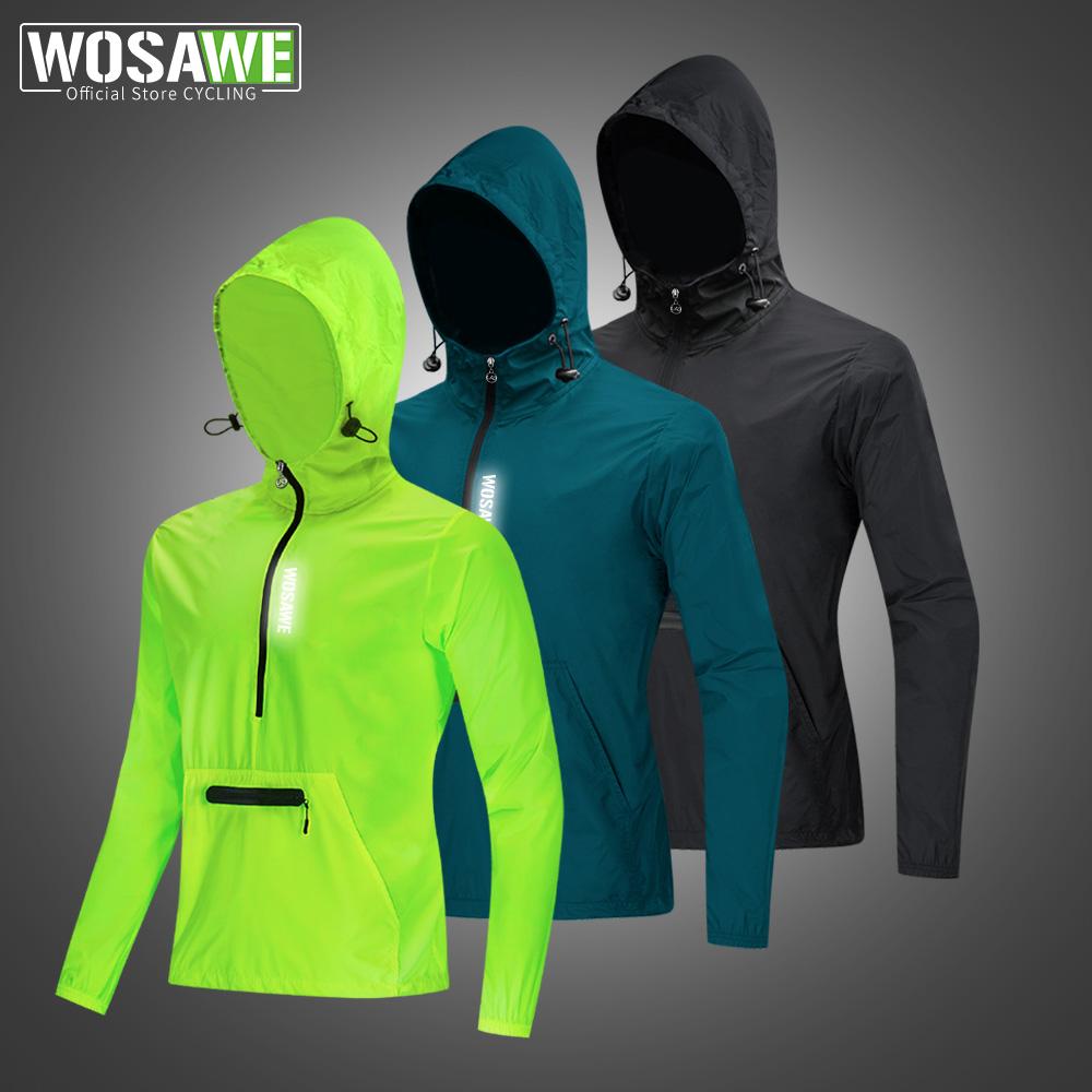 Wosawe Men Cycling Windbreaker Windproof Breathable Bike Jacket Outdoor Sports Wear