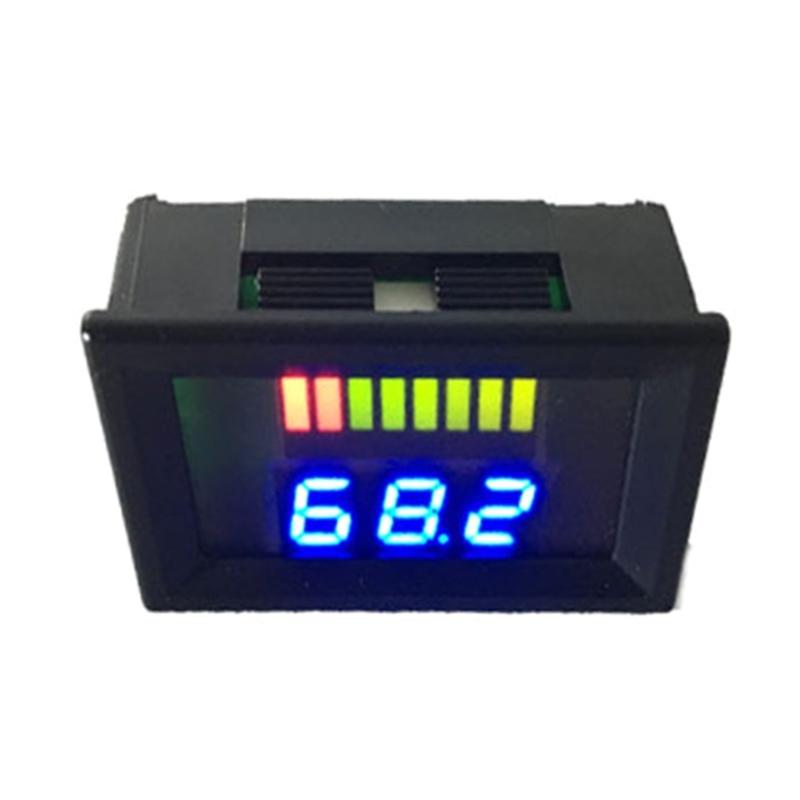 Battery Capacity Monitor 5-70V Voltmeter Multimeter Tester Power Percentage Volt Indicator Gauge Waterproof LCD Display