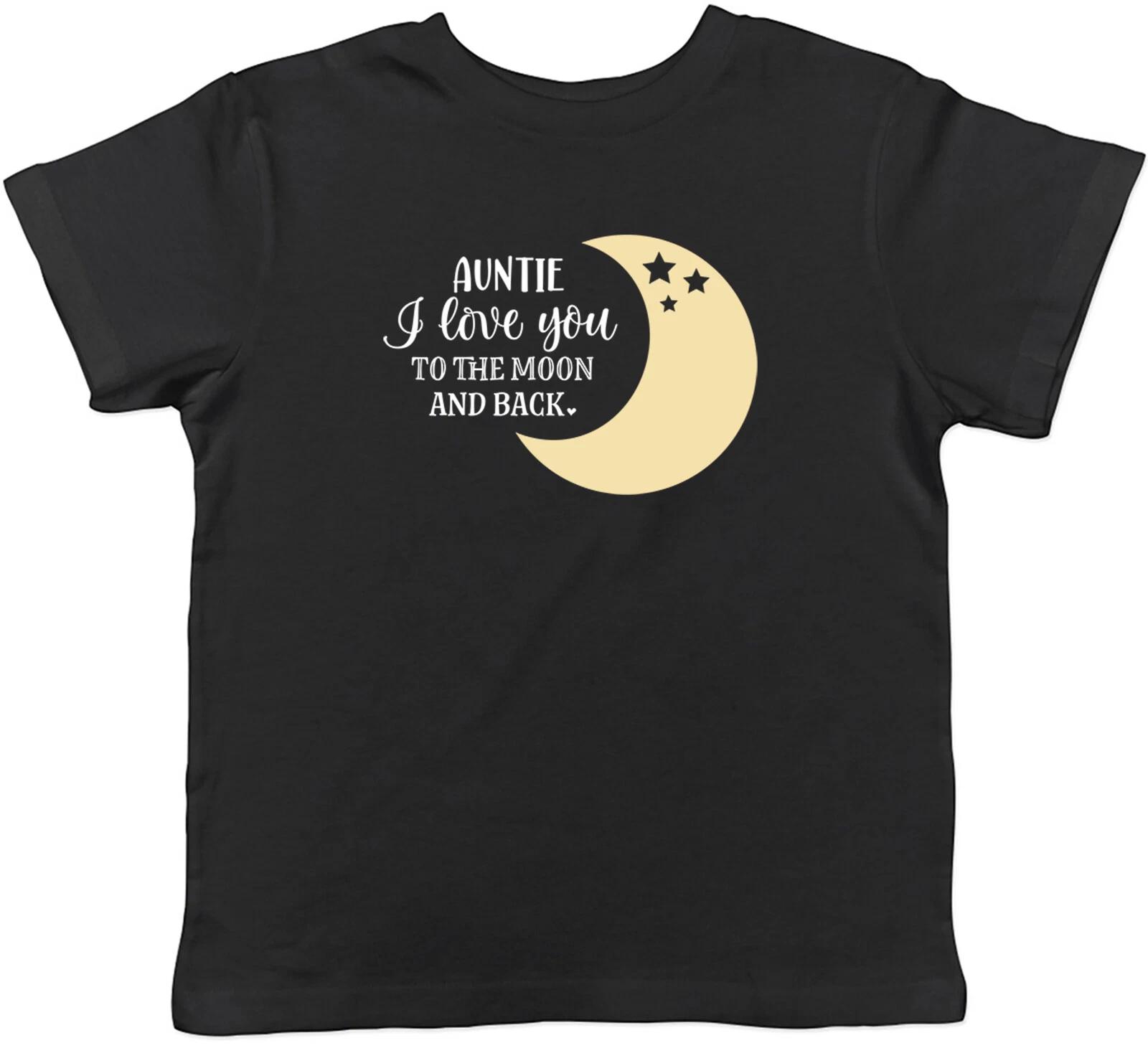 Auntie Love You To The Moon & Back Moon Childrens Kids T-Shirt Boys Girls 110