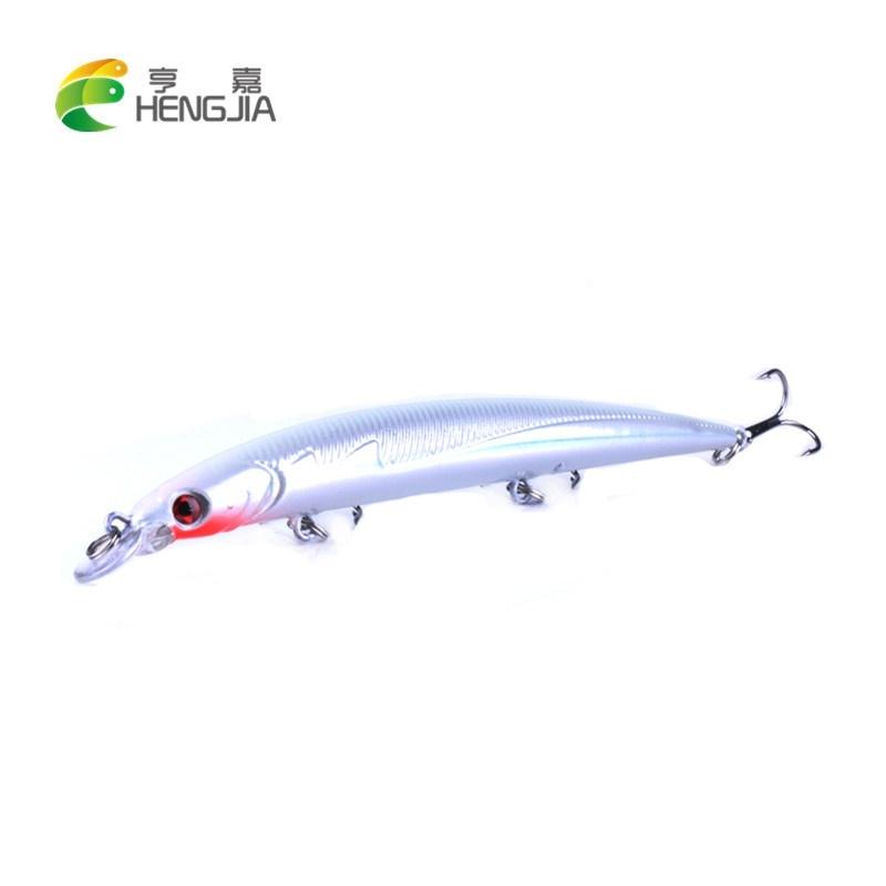 HENGJIA 8ks Nástraha Minnow s 3D očima Háček Bionická Nástraha na Štiku Okouna Rybářský Nástroj