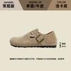 Leather All-Inclusive Birkenstocks, Women'S Platform Single Shoes, One Pedal Flat Shoes, Inner Heightening Bag Head Birkenstocks