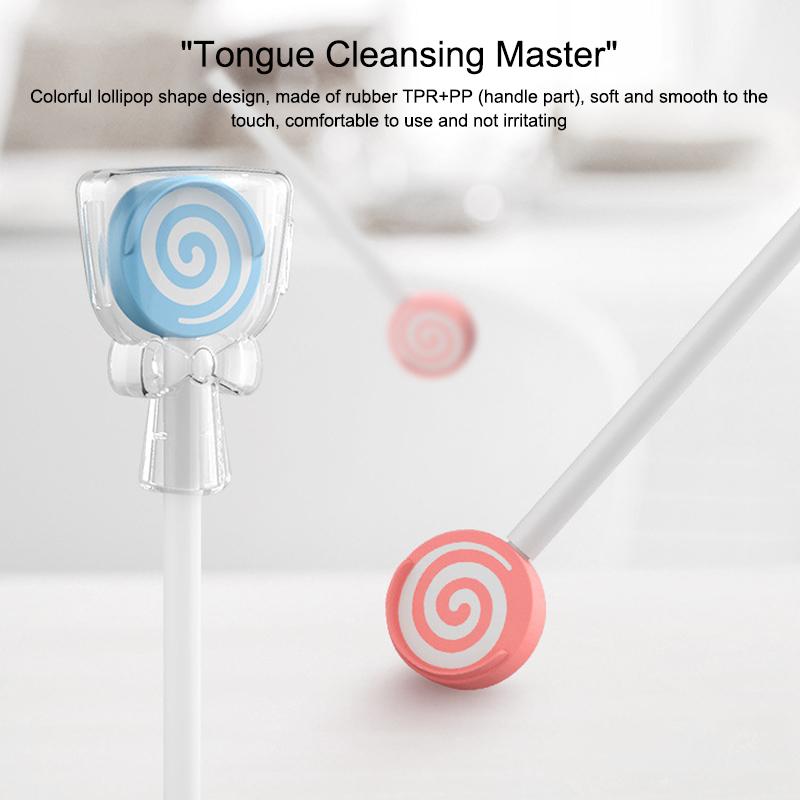 Y-Kelin Lollipop Baby Tongue Sraper Child Scraper Kids Cleaner Oral Hygiene Remove Tongue Coating