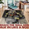 Firefighter In Action Office Rug Chair Mat, Entryway Carpet, Suitable for Front Door, Bedroom, Living Room, Desk, Holiday Gift