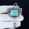 Amazonite Pendant, 925 Sterling Silver Handmade Jewelry, Aquamarine Silver Pendant, Party Wear Jewelry For Women's, Pendant Wadding Gift