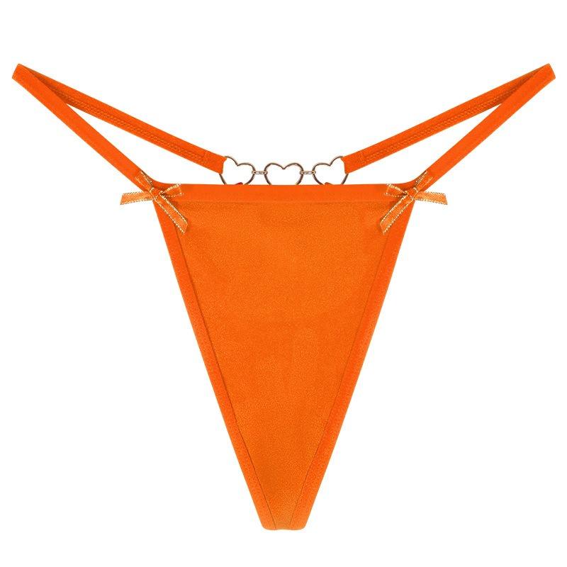 Thong female sexy hollow hot small chain pure cotton crotch breathable low waist women's underwear