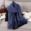 New Winter Scarf For Women Long Warm Cashmere Scarves Hijab Solid Lady Shawl Wrap Female Pashmina Bandana Head Scarfs