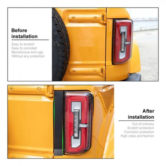 Exterior Rear Tail Light Lamp Sticker Vinyl Decal Trim Two Sides for Ford Bronco