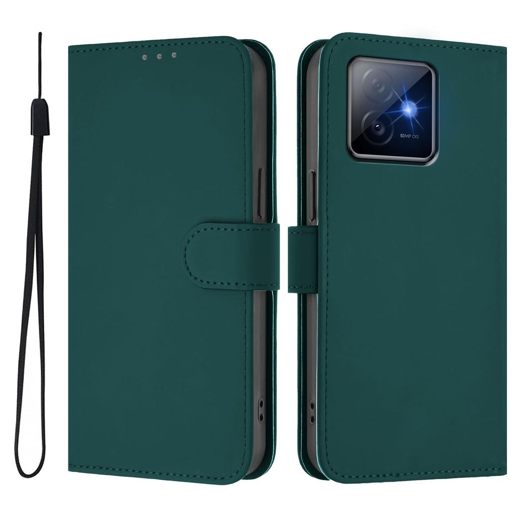 Pro Honor X60 GT 5G Pouzdro Jednobarevné Peněženkové Kožené Pouzdro na Telefon s Poutkem