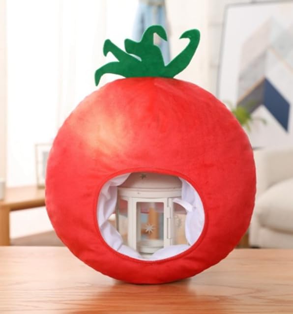 [DOKiDOKi] Tomato Hat Cosplay [Cute] Transformation Headwear Kigurumi Headgear Cute Halloween Vegetable Greengrocer Tomato Italian Food Stall