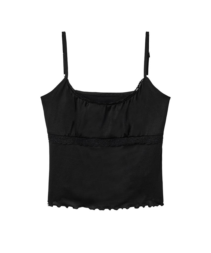 Yuupeu Rose Lace Sleeveless - Black