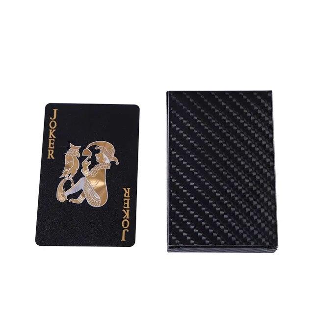 Black Gold Playing Card Poker Game Deck Blue Red Poker Suit Plastic Magic Waterproof Deck Of Card Gift Collection
