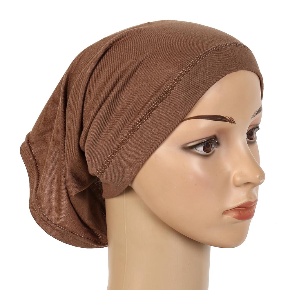 Muslim Underscarf Turban Hijab Ninja Inner Hat Women Chemo Cap Hair Loss Cover Beanie Bonnet Headwear Stretch Head Scarf Wrap