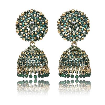 Ethnic Oxidised Jhumka for Women and Girls Wedding, Party Festival Wear Alloy Jhumki Earrings
