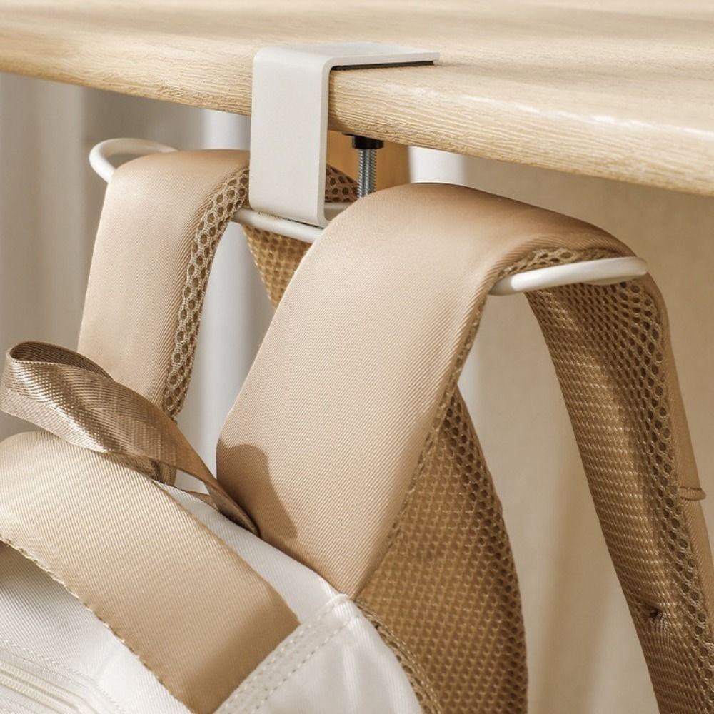 Adjustable Desk Side Bag Hook Detachable Desk Side Handbag Rack Water Cup Holder Hook  Office
