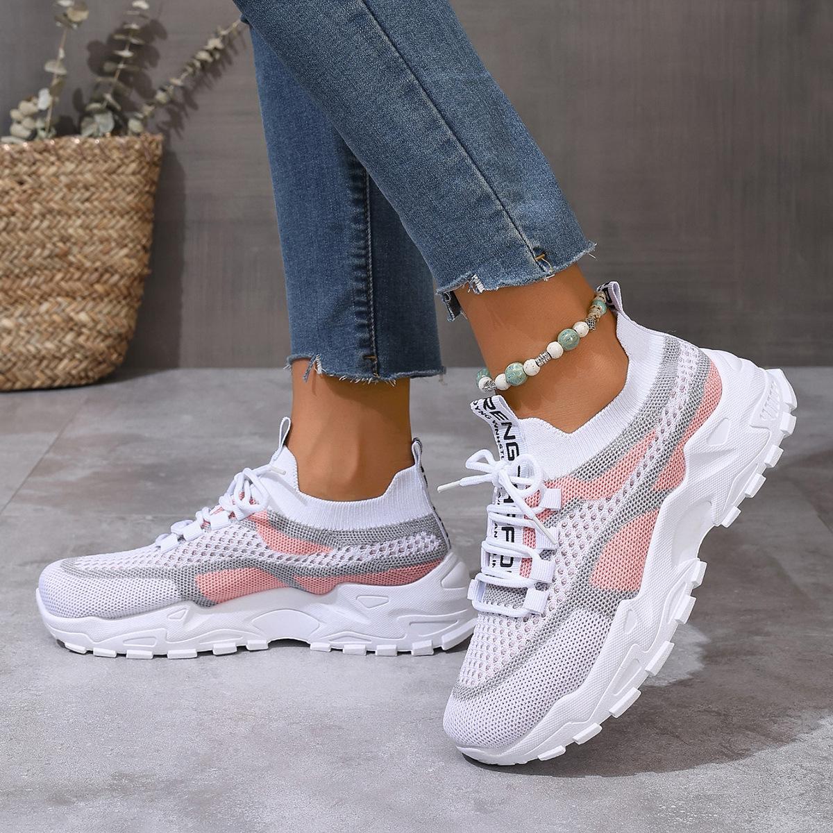 

Женская универсальная обувь, женская повседневная обувь на толстой подошве, увеличивающая рост, спортивная обувь 39 розовый